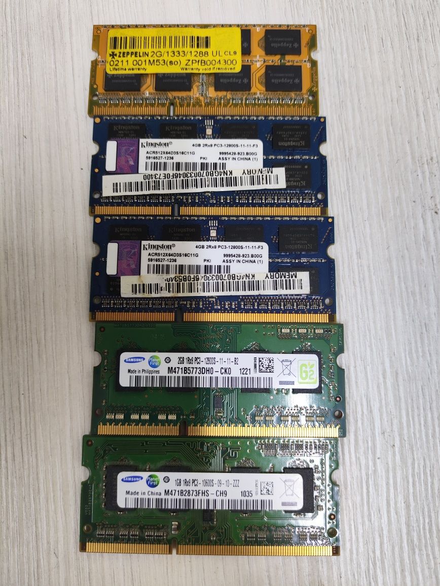 Оперативная память для ноутбука DDR4, DDR3