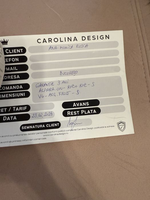 Haina blana naturala vulpe gri, inca in garantie-Carolina Design