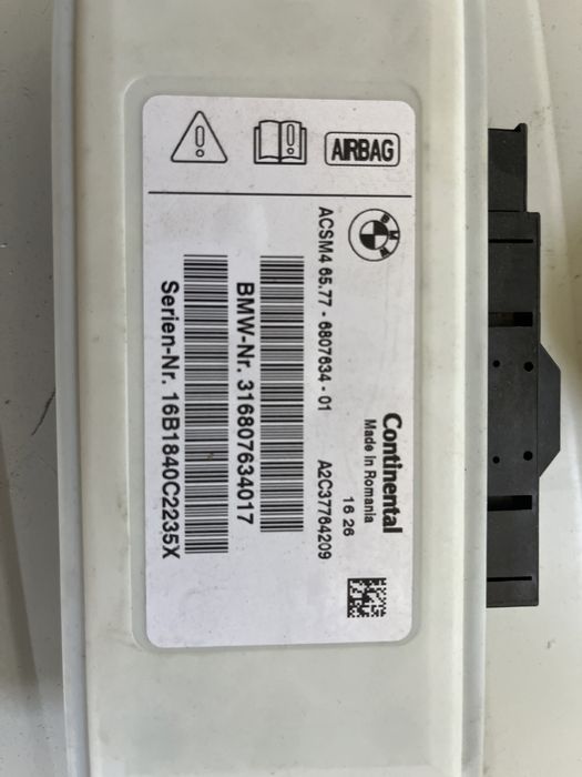 Modul airbag icm centura centuri fata bmw seria 5 f10 f11 f15 f16 f01