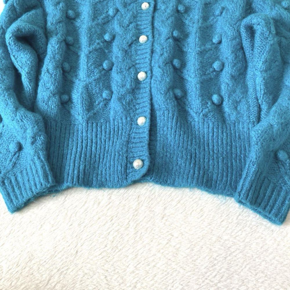 Cardigan Zara cu perle din lână