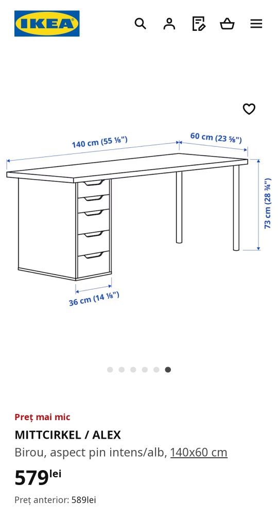Masa birou IKEA nou, nefolosit