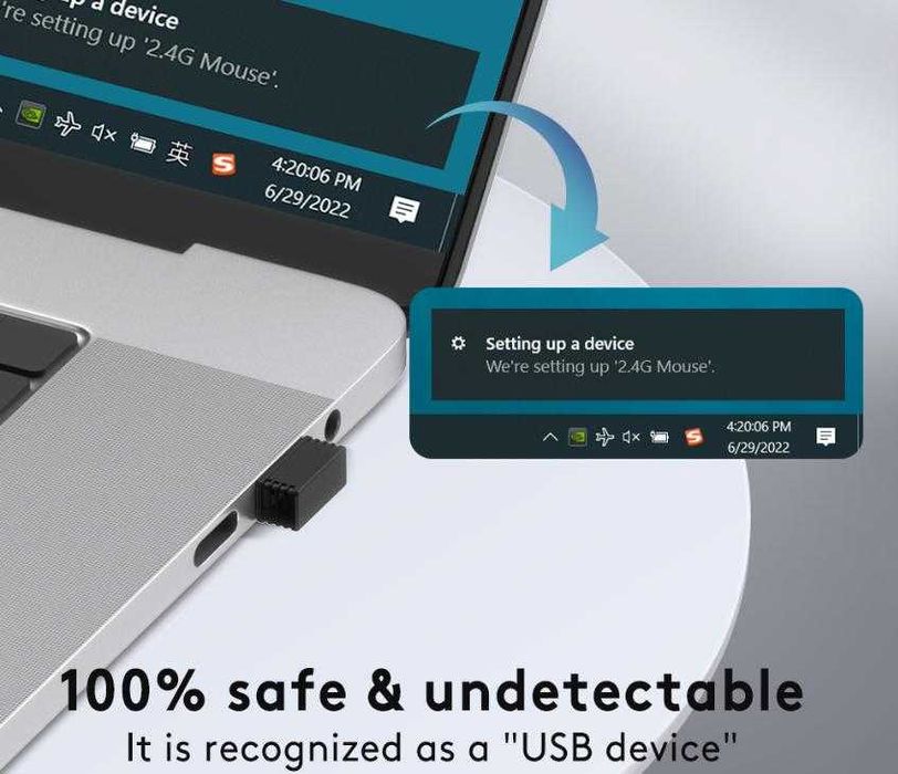 Фалш Движение Имитация USB Air Drive Mouse Jiggler Moji Wiggler Jitter