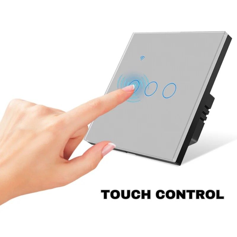 Intrerupator smart touch, WiFi, Sticla securizata, iUni 3G, 10A
