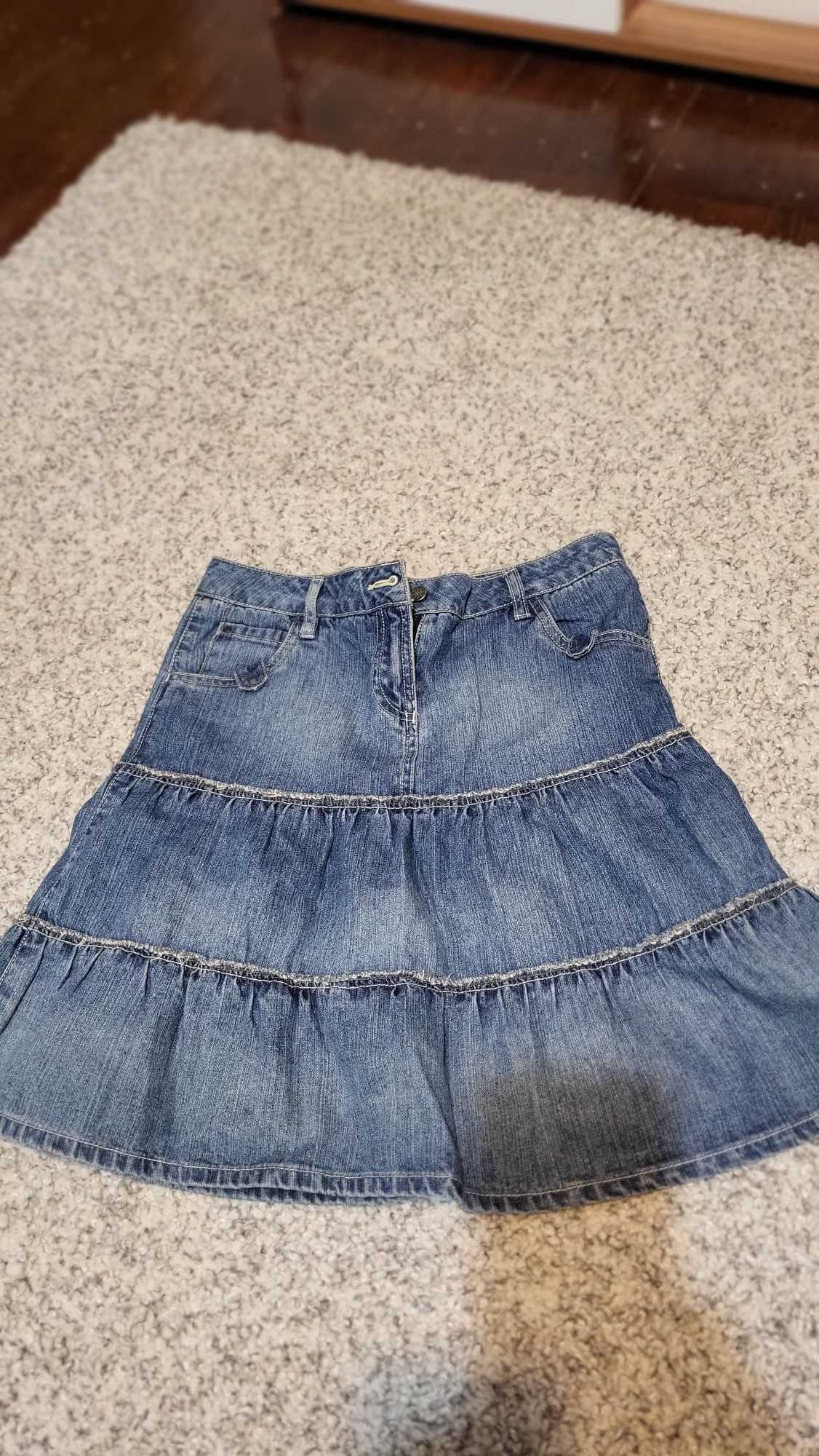 Fusta jeans albastru