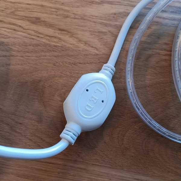 НОВА! LED лента, 1м, SMD 3014, 220V, 120 LED/м, IP67, топло бяла