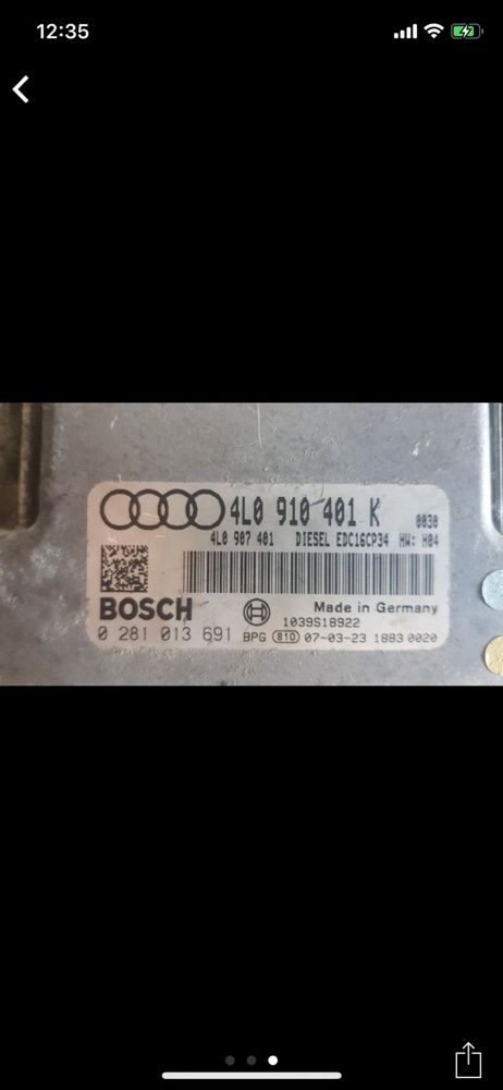 Calculator motor ECU Audi Q7 3.0 tdi(tip motor BUG)