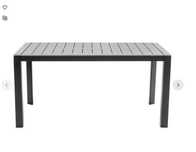 Masa de gradina/balcon, alba din aluminiu 160 x 90 x 73cm, NOUA