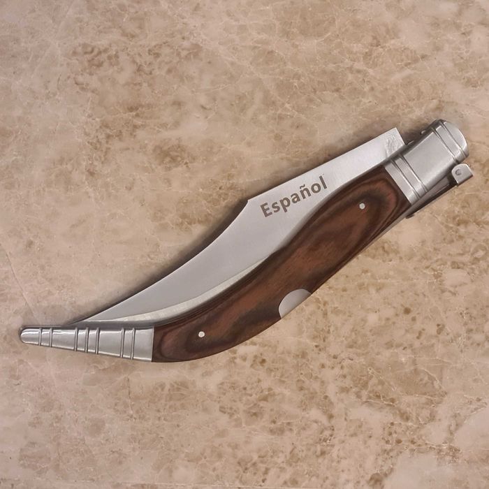 Briceag Mahon, 50 cm, Otel inoxidabil, mâner cu insertii din lemn