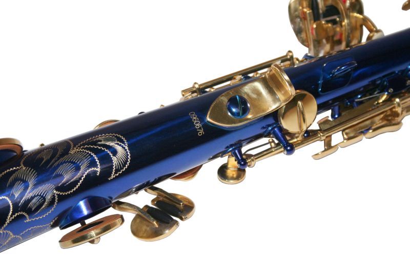Saxofon Sopran NOU Karl Glaser Saxophone drept Si b Albastru+Auriu