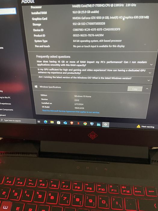 Vand/schimb Laptop OMEN by Hp Laptop 15-ce0xx