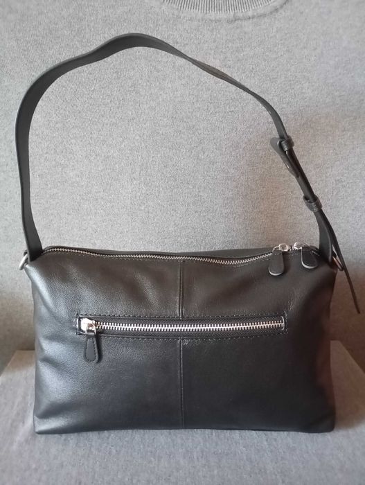 Чанта дамска. Естествена кожа. Черен.