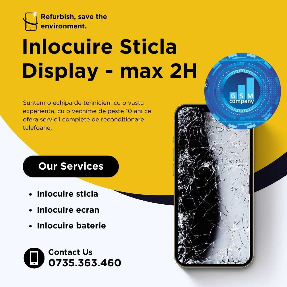 Sticla Display iPhone 13 13 Mini Geam Ecran cu Montaj si Garantie