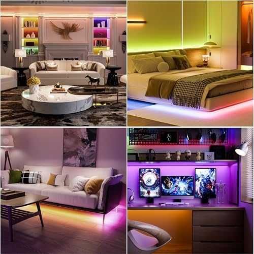 Нова RGB COB LED Лента 6M 3456LED Alexa APP Музика Смарт Осветление