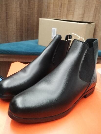 Ghete din piele Echitaţie 500 piele Negru - produs resigilat Decathlon