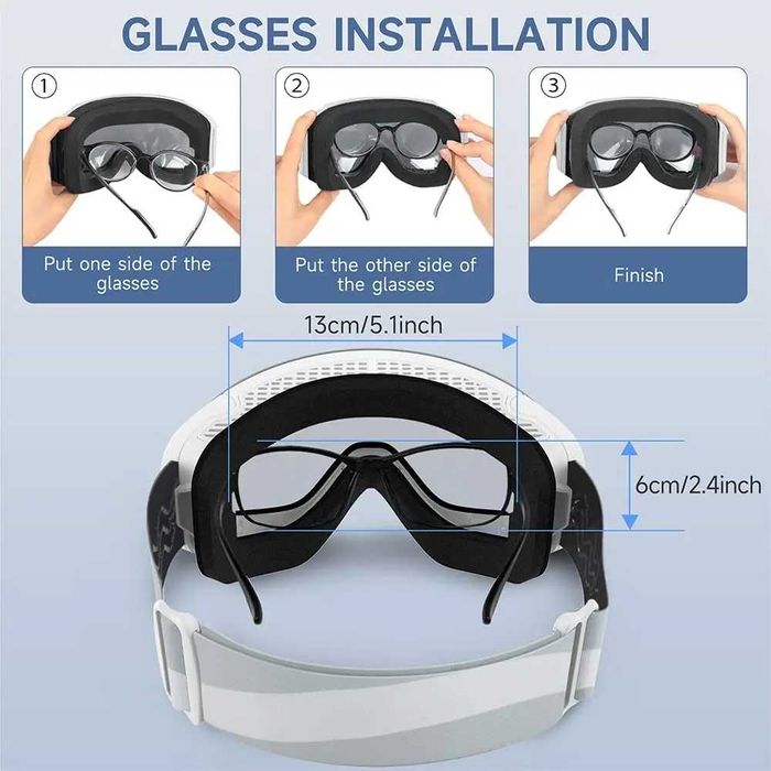 Ochelari de schi magnetici FINDWAY, protecție 100% UV400, alb-oglinda