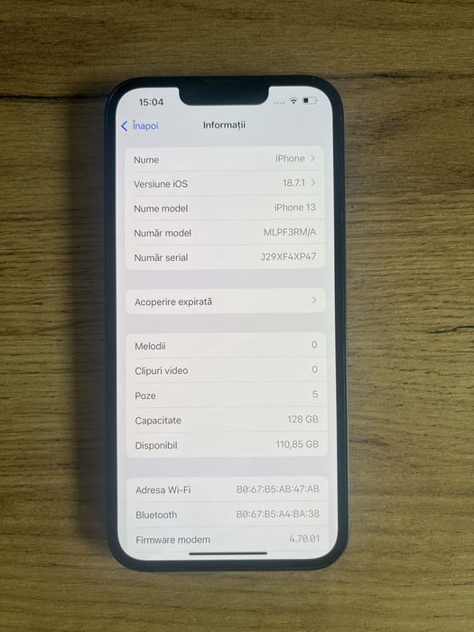 Iphone 13, Midnight Blue, 128 GB, 86%