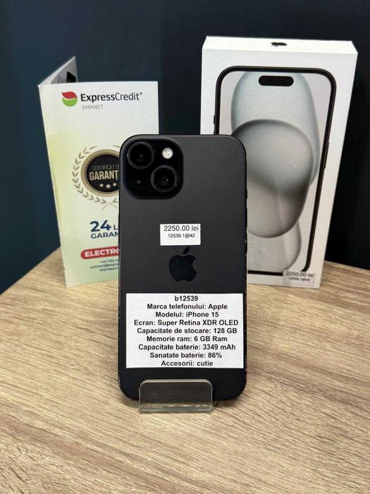 (AG51) Apple iPhone 15 b12539 - Garantie 2 ani!