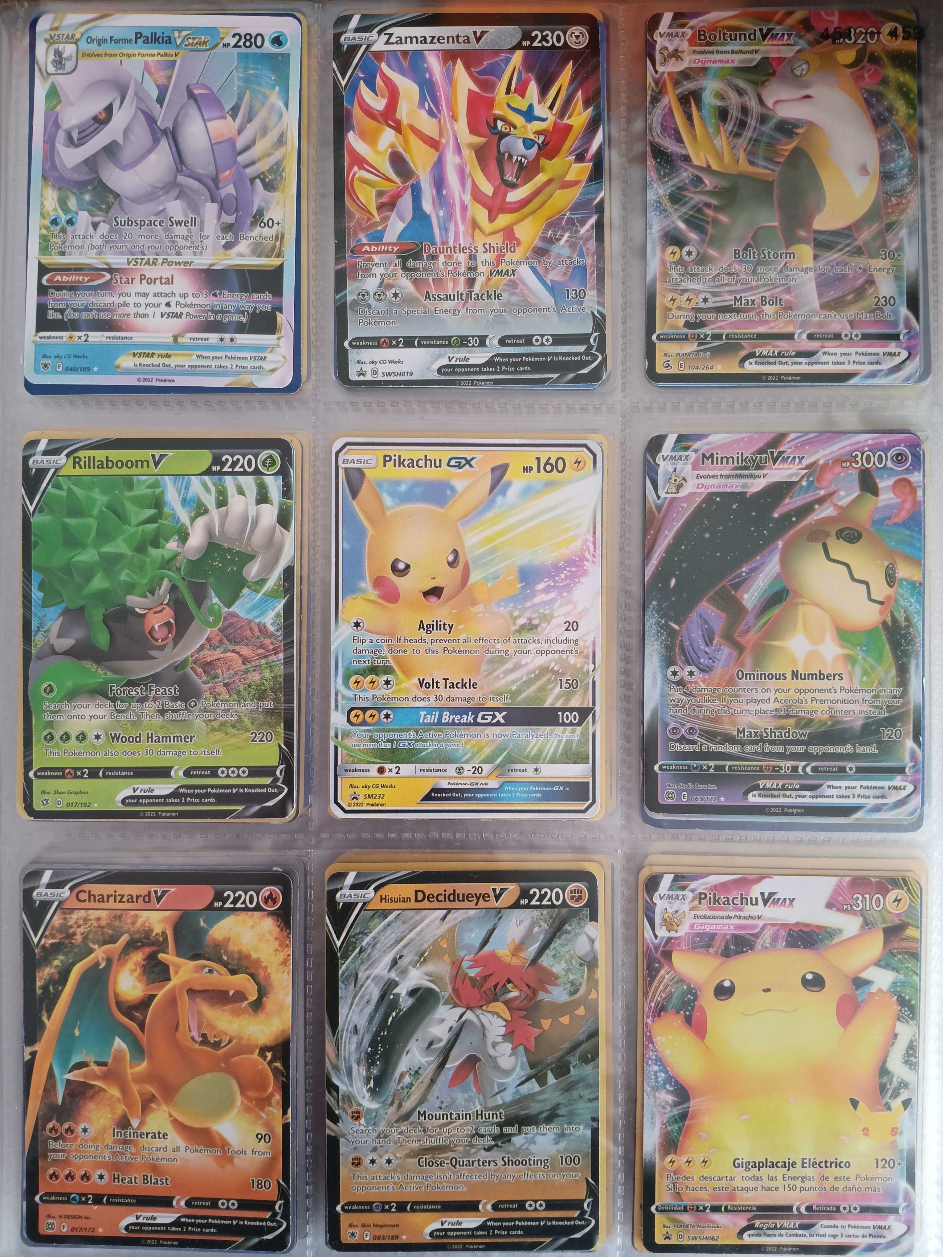 Cartonase Pokemon Rare Gold VMax Inclusiv 3 Charizard Cards