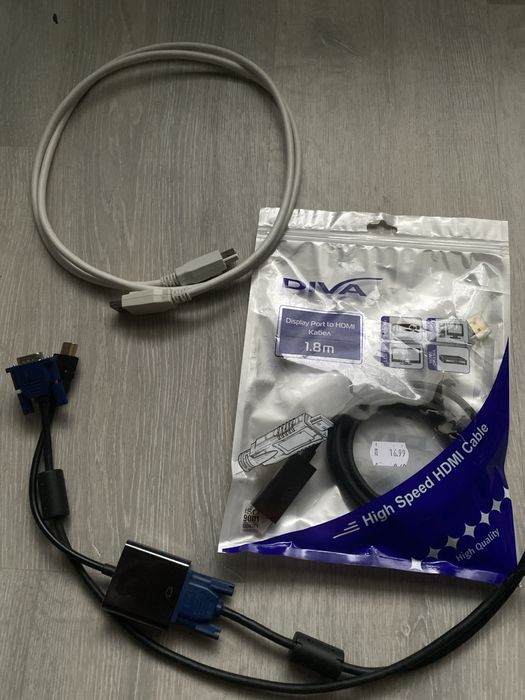 DisplayPort към HDMI + LG DisplayPort  към DisplayPort + VGA с HDMI