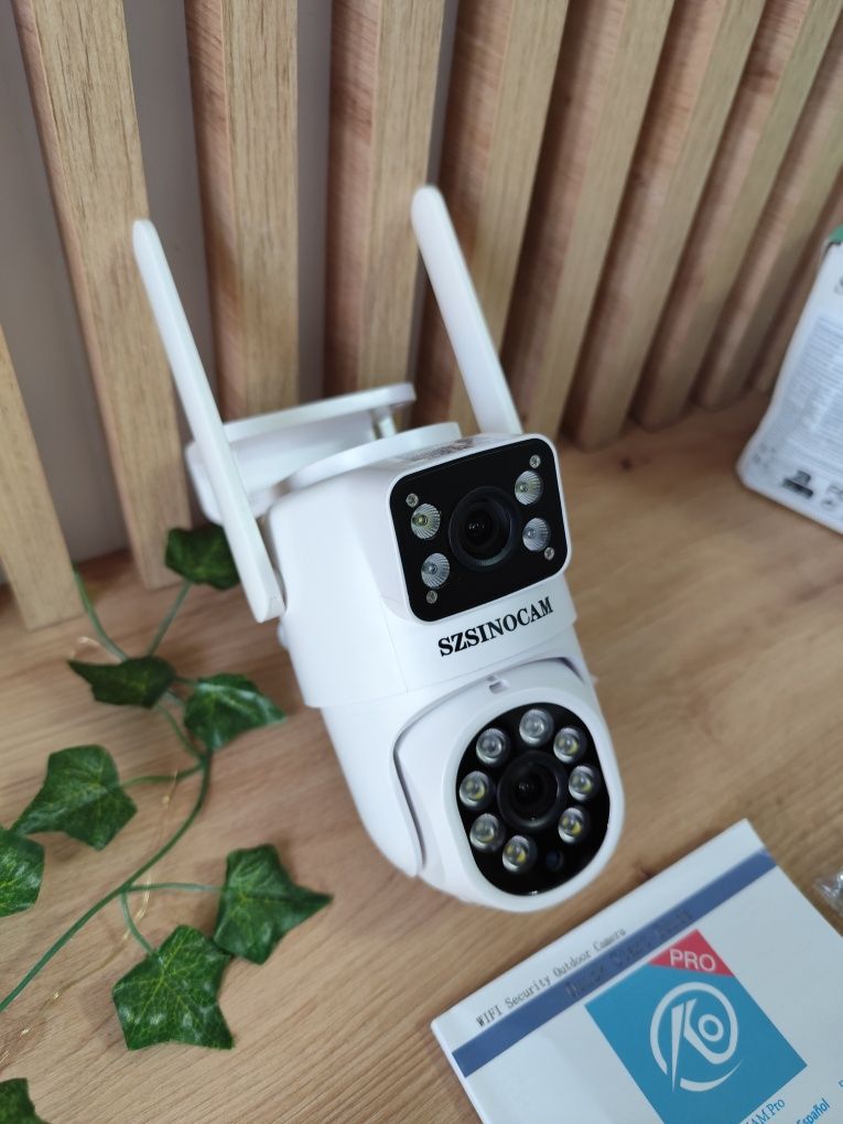 NOUA Camera supraveghere dubla WiFi FullHD cablu 3m