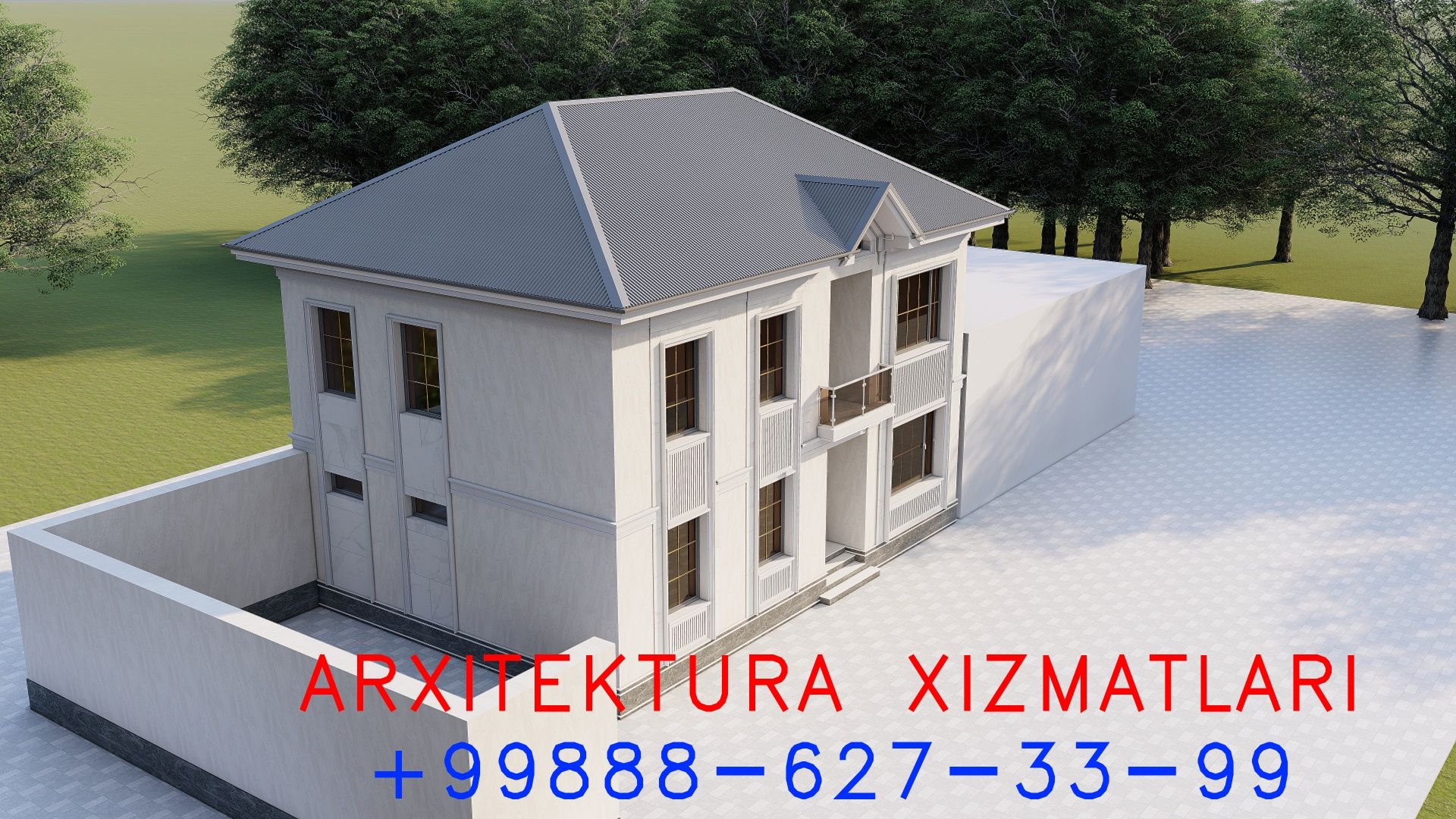 Arxitektura xizmatlari, landshaft dizayni, uy chizmalari