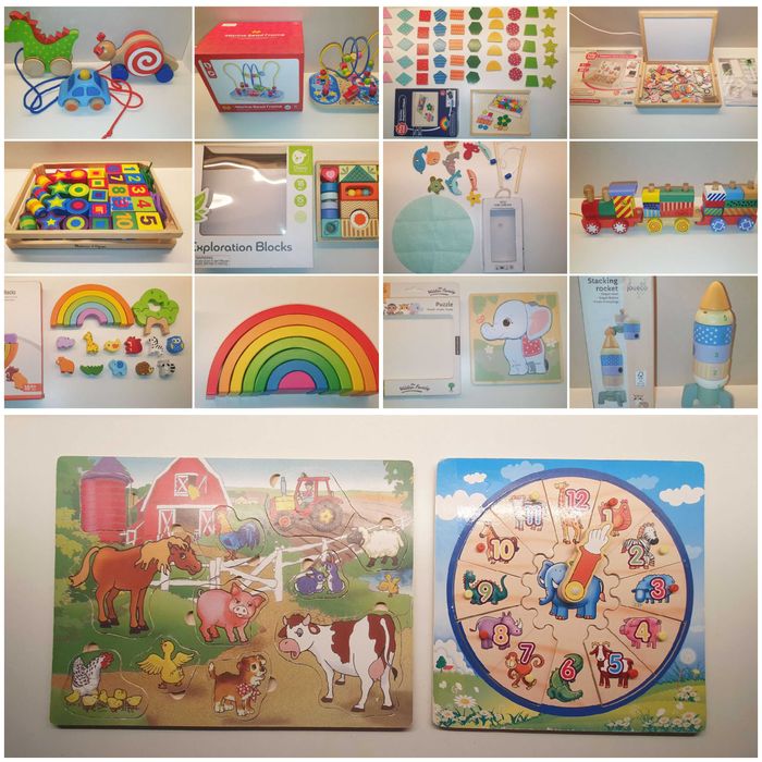 Дървени образоветлни играчки