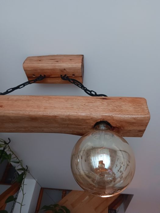 Lustra vintage rustica lemn fag