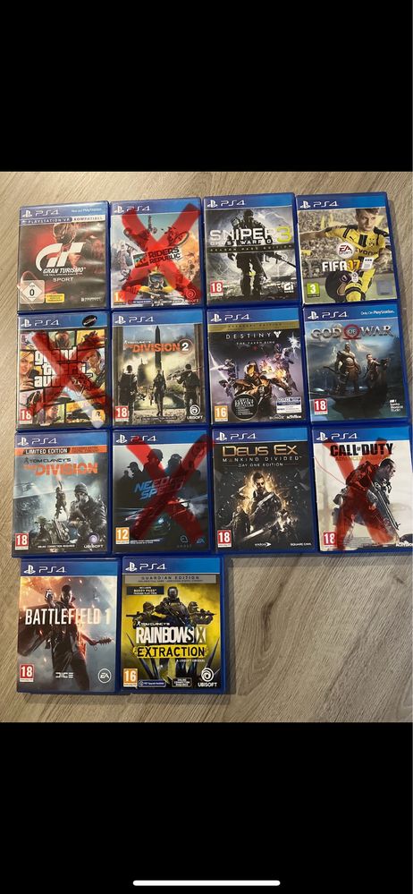 Продавам игри за playstation4