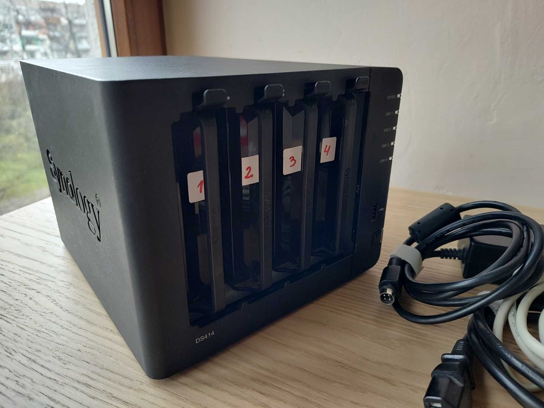 NAS Synology DiskStation DS414, 4bay, 1GB ram, 2x Lan1000, 2x USB3