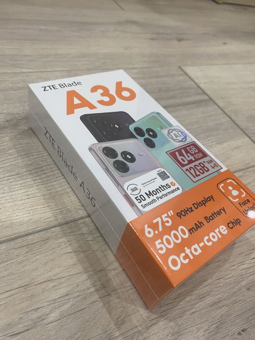 Продам новый телефон ZTE Blade A 36 64 GB