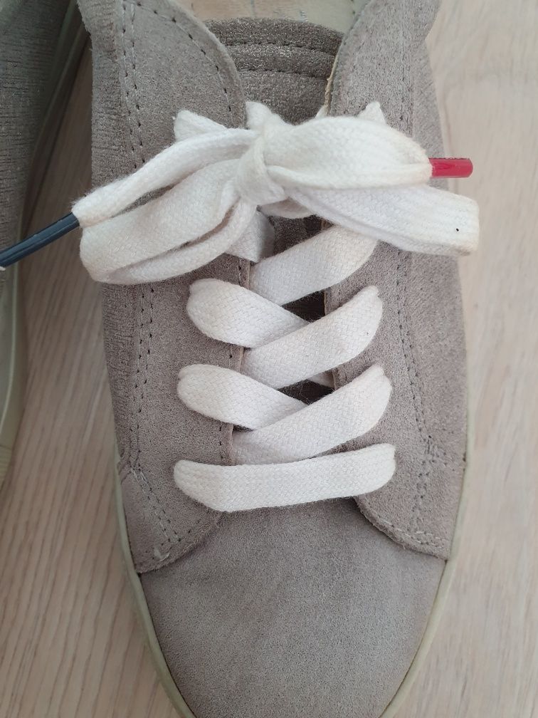 BENVENUTI Sneakers Tenisi dama piele naturala gri marime 37 Curier OLX