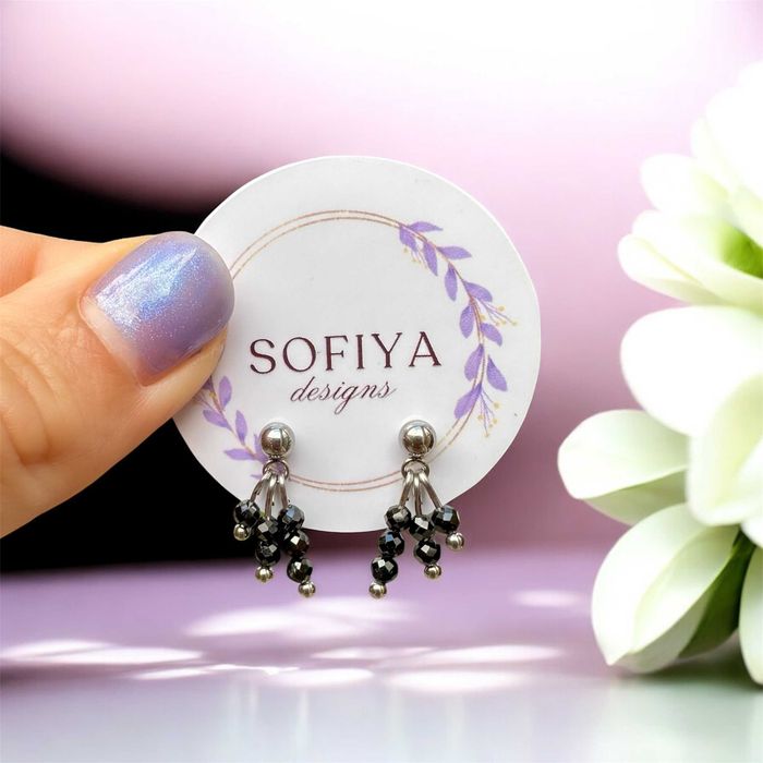 Ръчно изработени обеци от Неръждаема стомана с Цирконий (2 цвята)