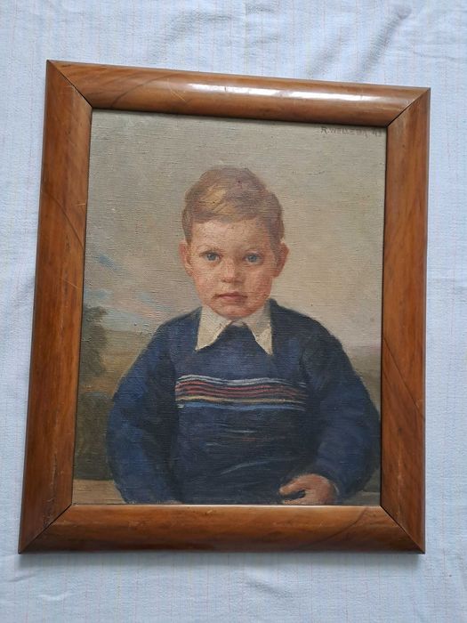 tablou pictura pe panza semnat Rudolf Welleba datat 1943