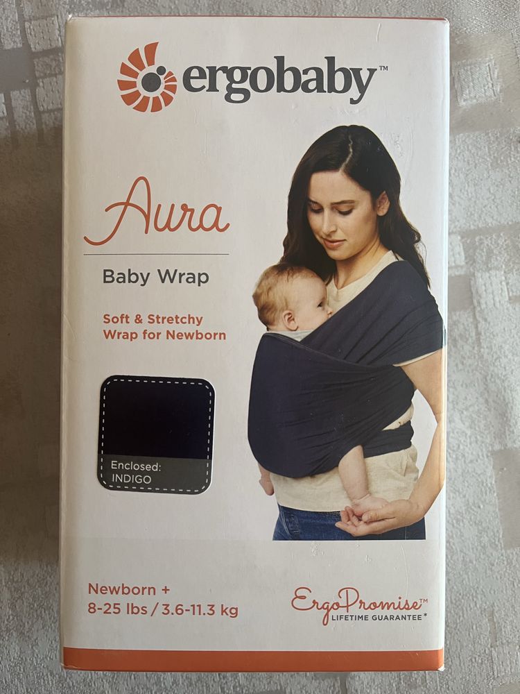 Син еластичен слинг Ergobaby Aura