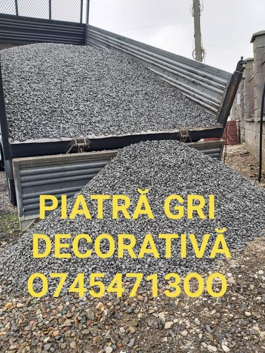 Nisip, margariatar, piatra gri concasata, moloz pamant gazon