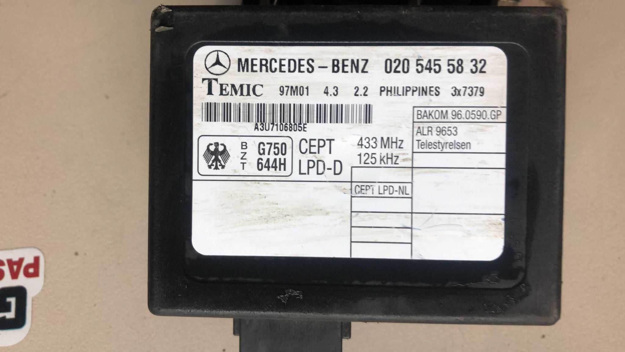 Kit pornire Mercedes Sprinter 2.9TD 0281001643 A0225453432