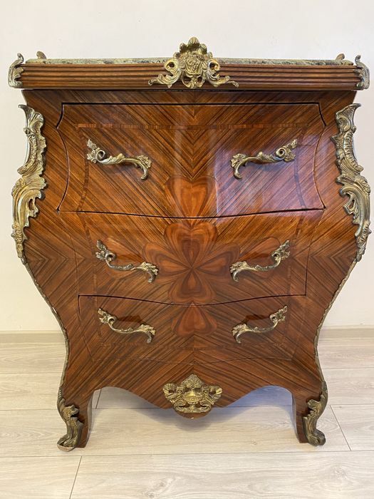 Comoda Bombata Servanta Bronz Marmura Ludovic XV Baroc Vintage