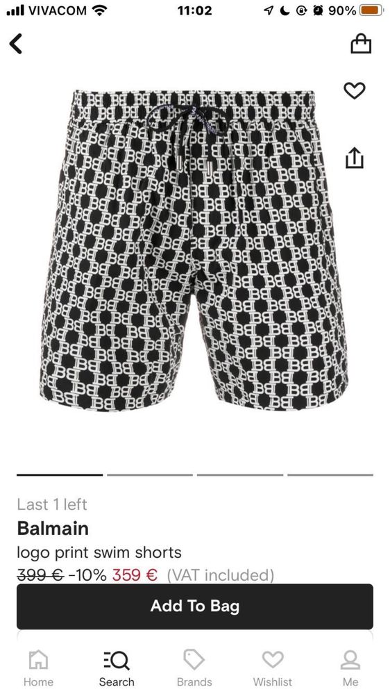 Balmain Logo Print Swim Shorts