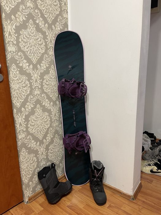 Placa snowboard 143 cm nideker cu legaturi boots nideker