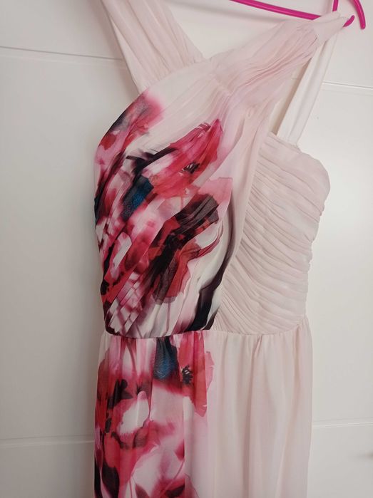 Нова дълга оф. рокля от Англия с цветя EU 38, UK10