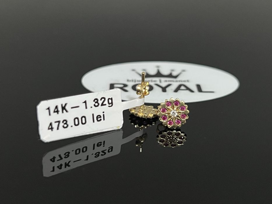 Bijuteria Royal CB : Cercei copil aur 14K 585 1,32 grame