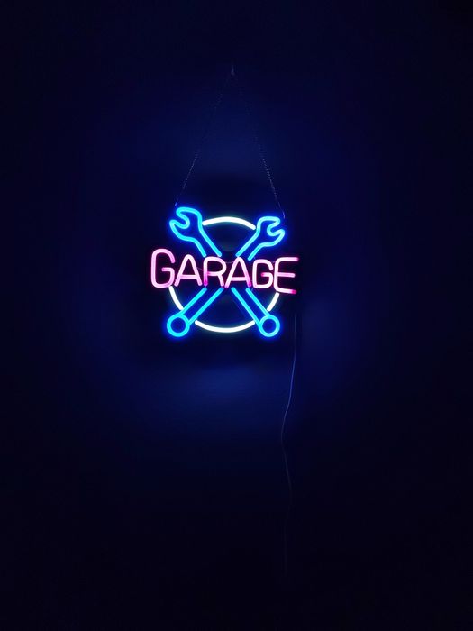Semn led luminos GARAGE/ NOU