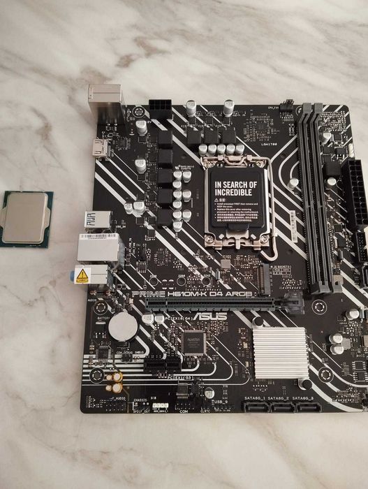 Комплект Intel Core I5 12400F и ASUS H610M-K D4 ARGB