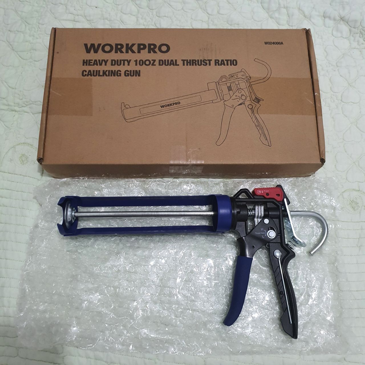 Pistol de calafat WORKPRO, pistol din silicon de etansare cu maner con