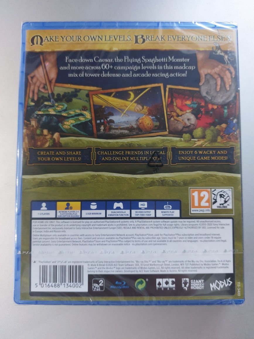 Rock of ages III Make & Break игра за PS4