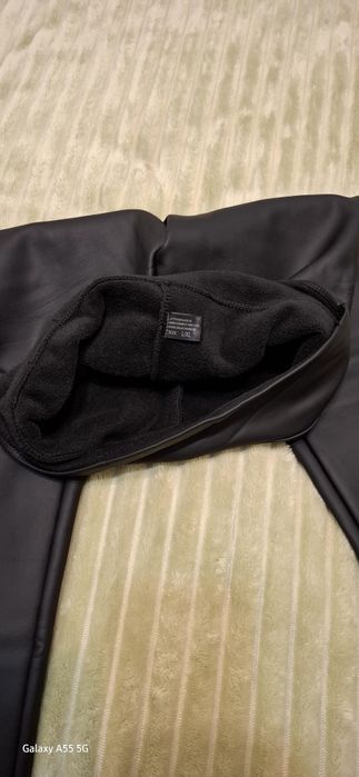 Pantaloni dama imitație piele mr L îmblănite merge și la m