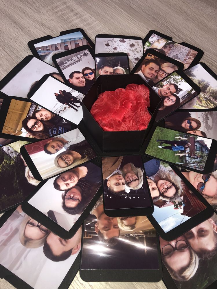 Cutie explozivă cu poze/Cutia amintirilor/Cutie foto cu surprize