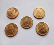 Lot trei monede aur sovereign Elizabeth II