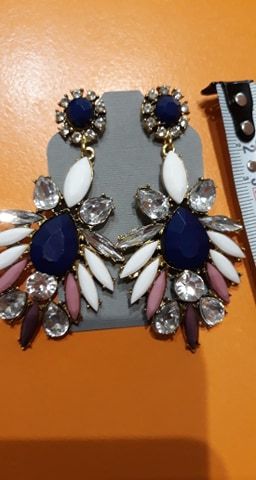 Кристални обеци -8см.