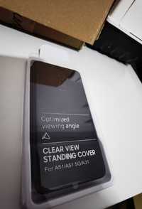 Husa Carte  Clear View pentru Samsung Galaxy A31/A51, funcție stand